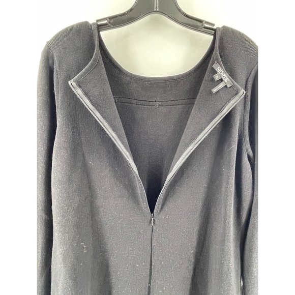 Nic + Zoe Women's Petite Black Long Sleeve Rhinestones Zip Knit Sweater Size PL - Picture 5 of 12